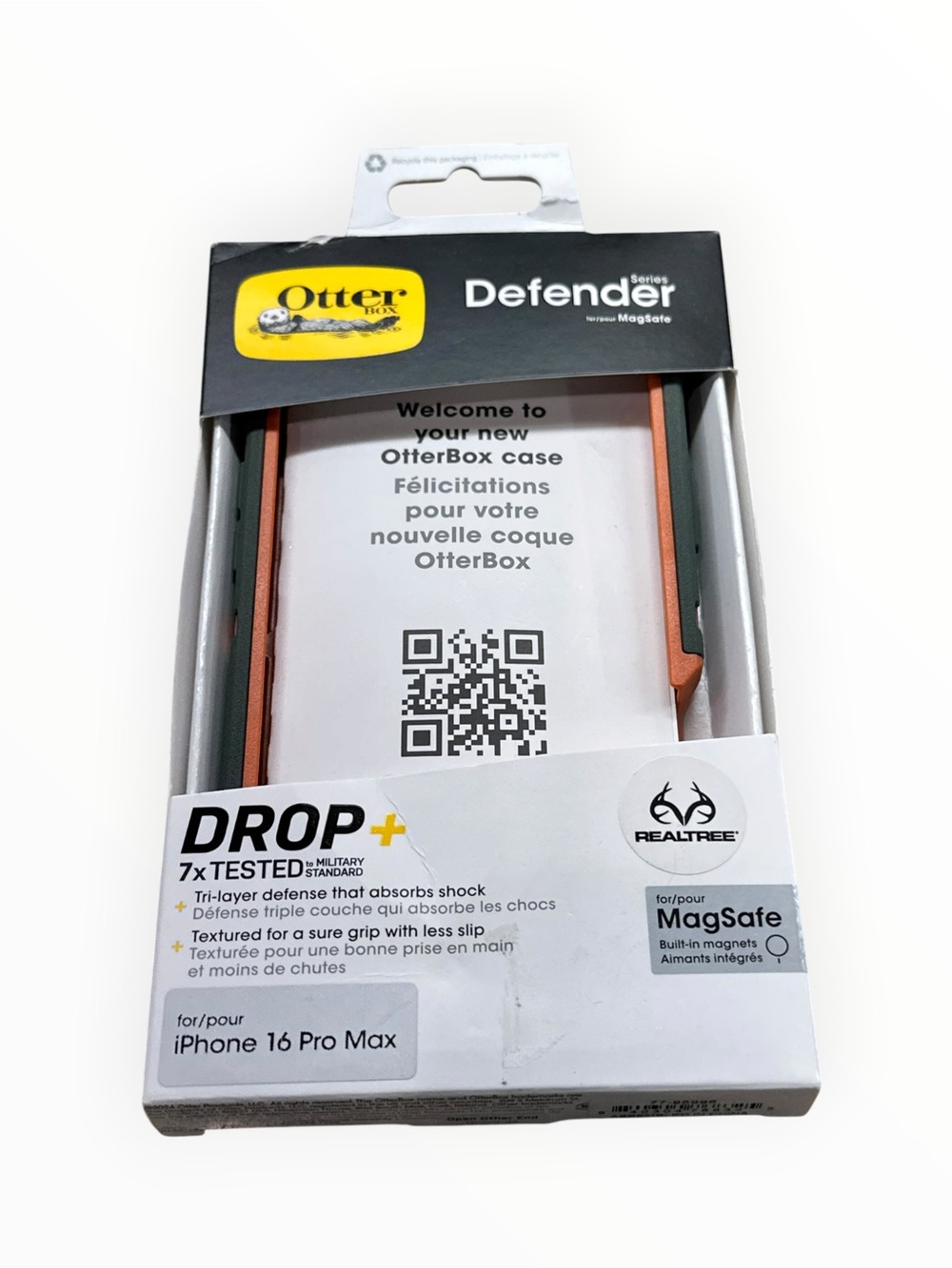 NIB OtterBox Defender Pro MagSafe iPhone 16 Pro Max Green Intrigue Realtree